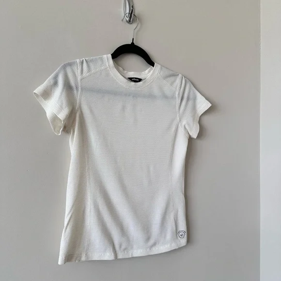 Allbirds-Waffle Textured Cream Lightweight Tee (Size:Small) - Picture 4 of 10